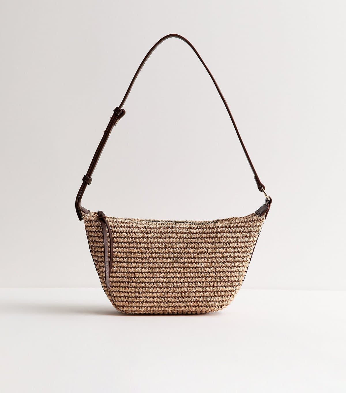 New Look Stone Woven Sling Shoulder Bag New Look
