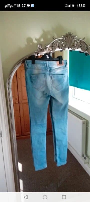 River Island Ladies size 10 river island denim specialist skinny jeans blue
