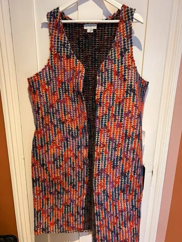 Never Fully Dressed Never Full Dressed, long waistcoat, knitted, size L
