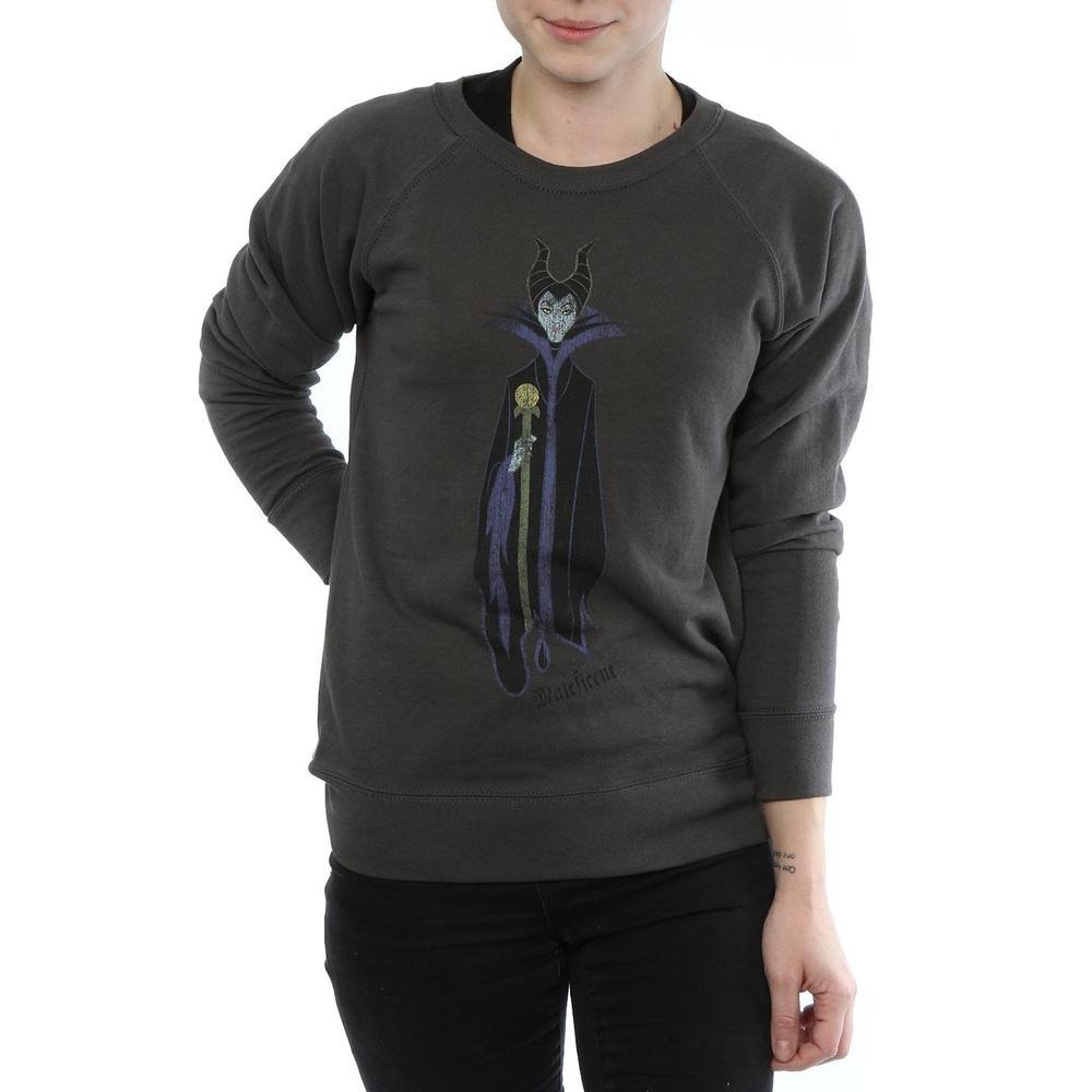 Sleeping Beauty Sleeping Beauty Women's Classic Maleficent Heather Sweatshirt in Mid Grey - 4