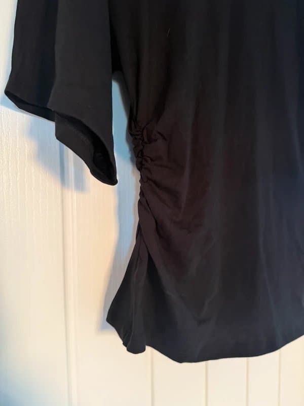 ASOS ASOS Asymmetric Ruched Black T-shirt