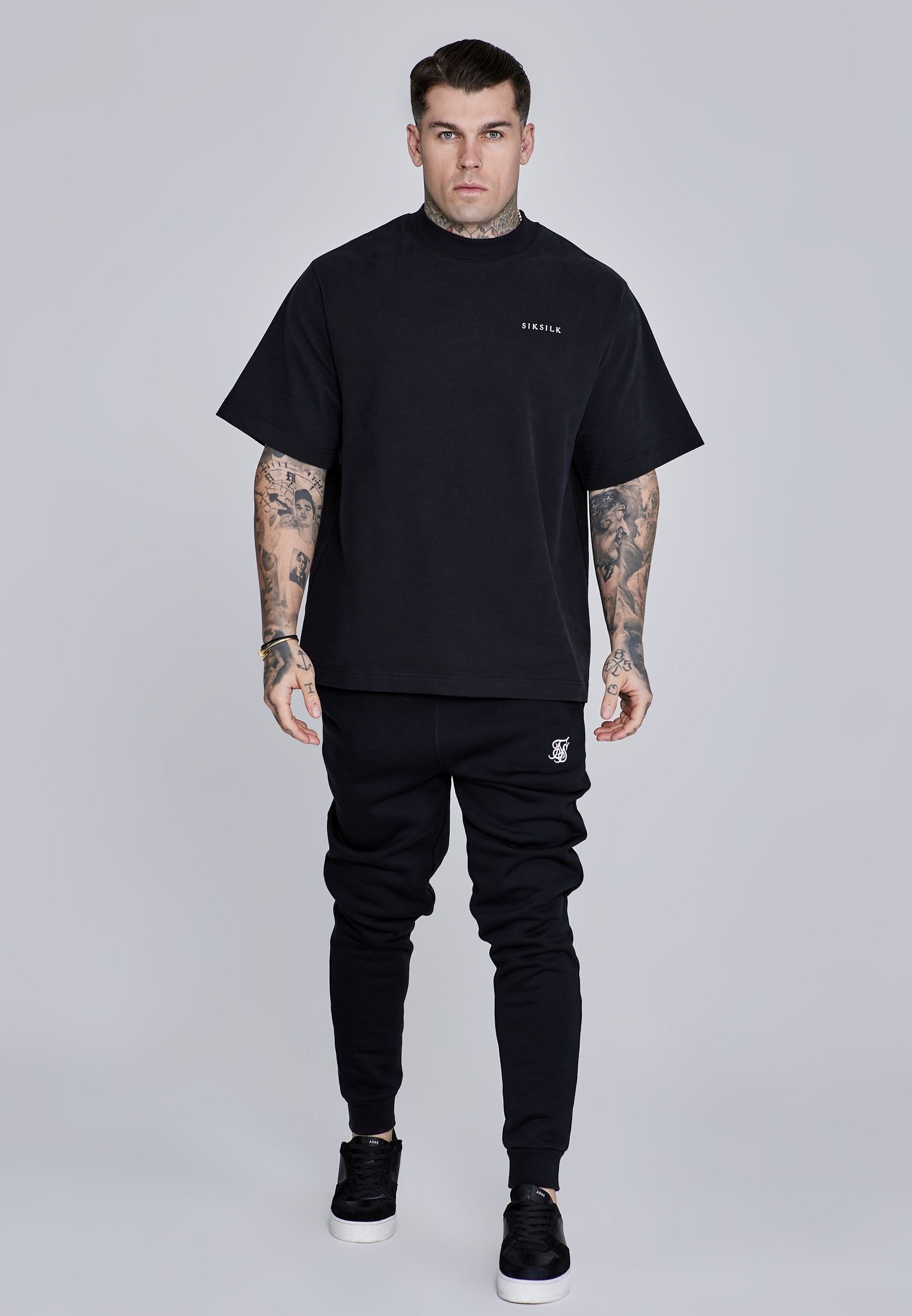 SikSilk SikSilk Men's Essentials Joggers in Black - 4
