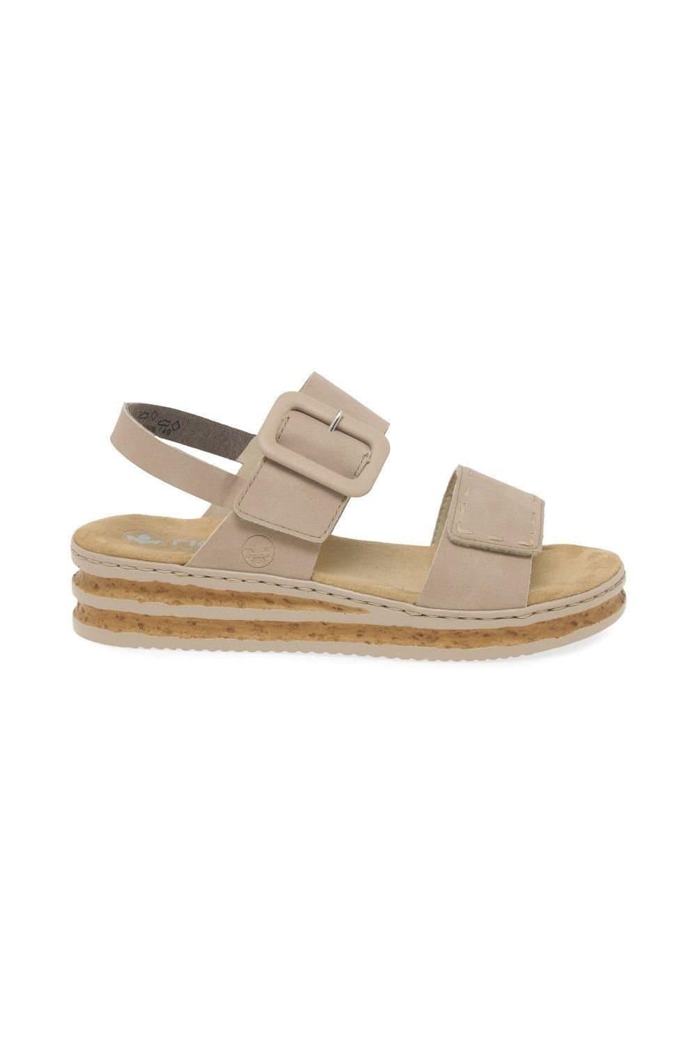 Rieker Rieker Women's 'Page' Wedge Heel Sandals in Nude