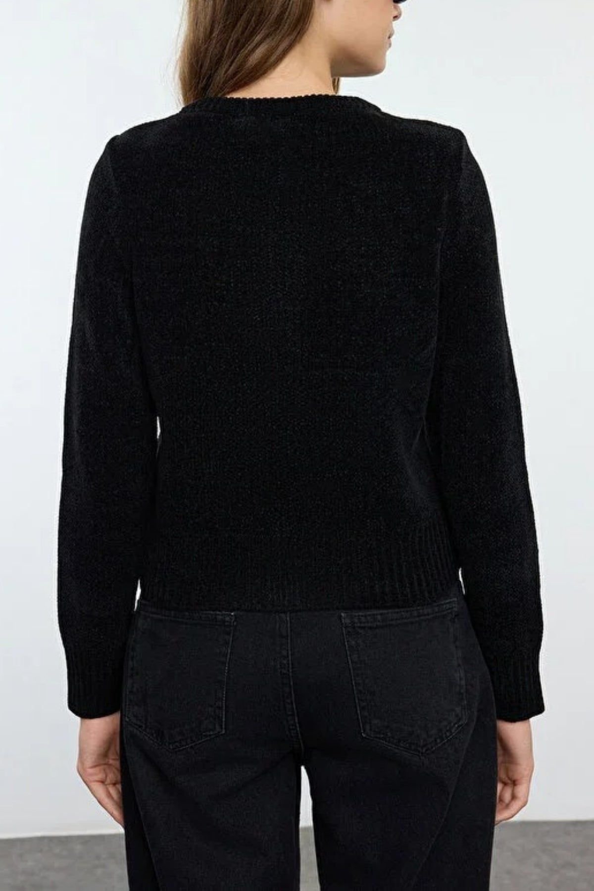 WOVCOR WOVCOR Women's Knit Cardigan With Pocket Detail in Black - 4