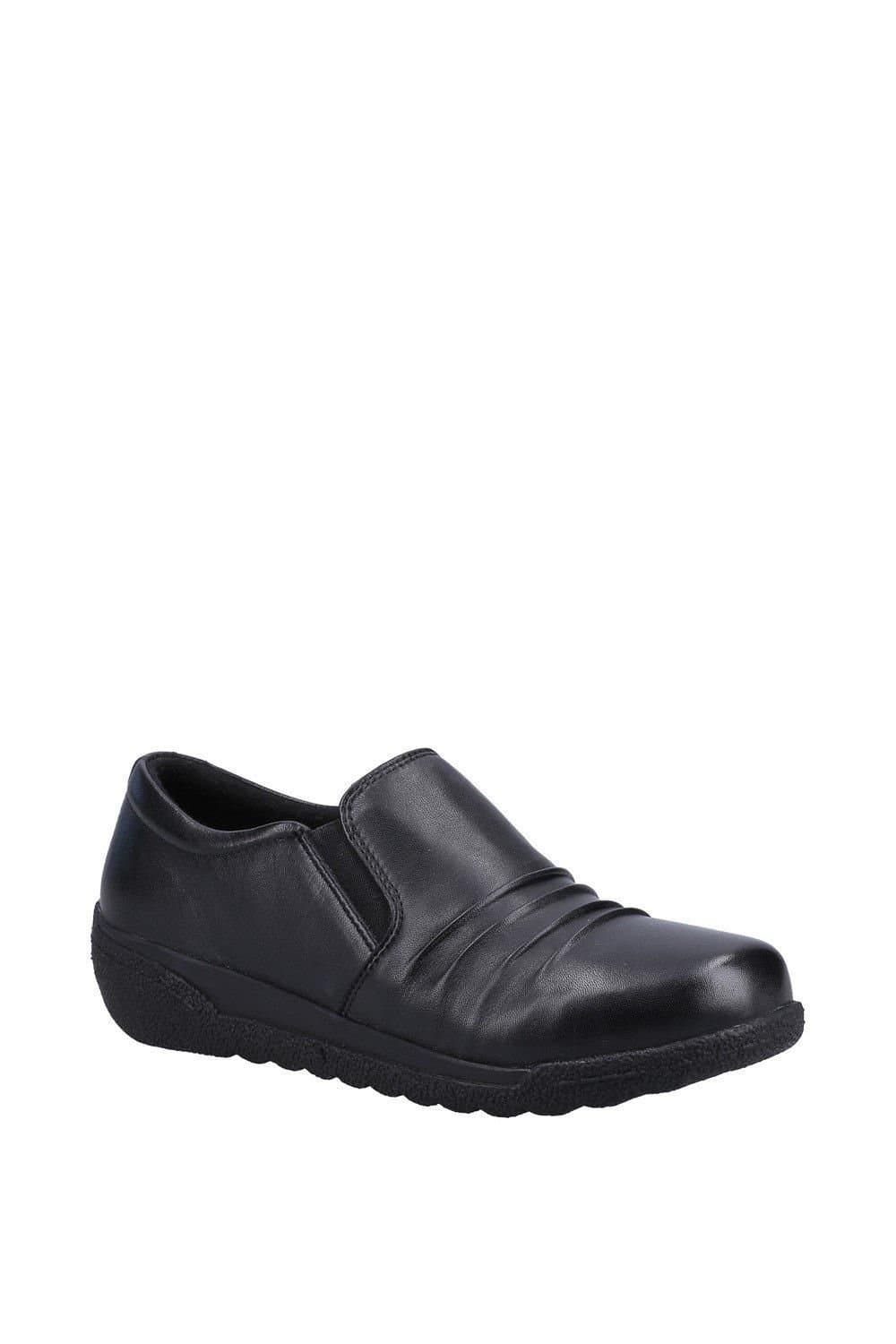 Fleet & Foster Fleet & Foster Black Leather Slip On Shoes