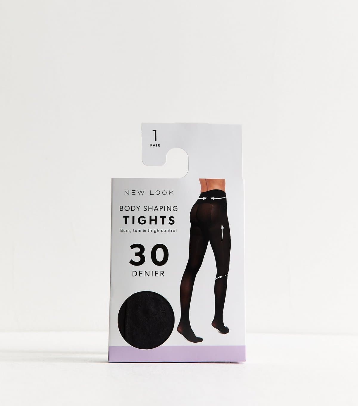 New Look Black 30 Denier Lycra Body Shaping Tights New Look