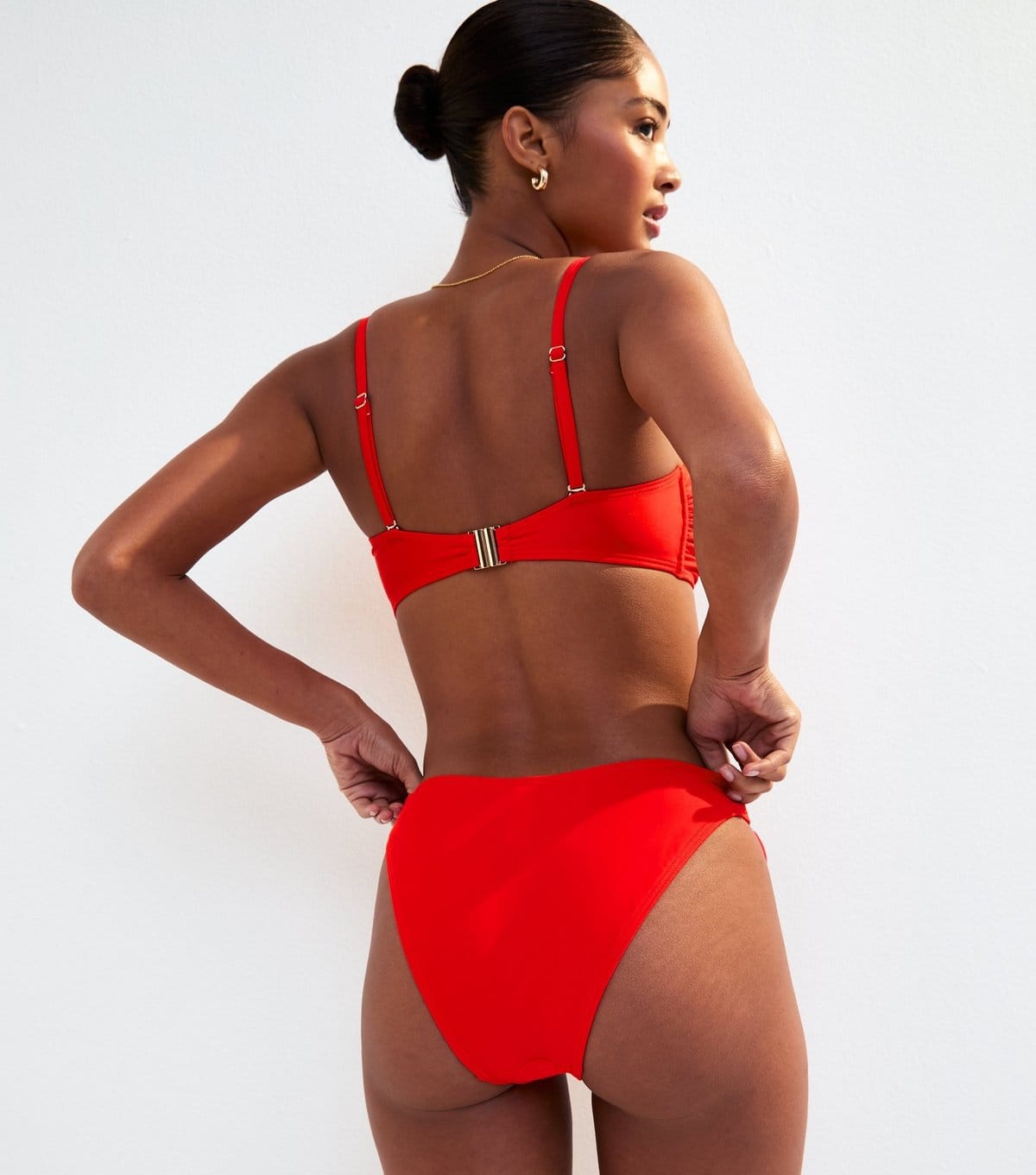 New Look Women's Red Floral Applique Bikini Bottoms New Look - 4