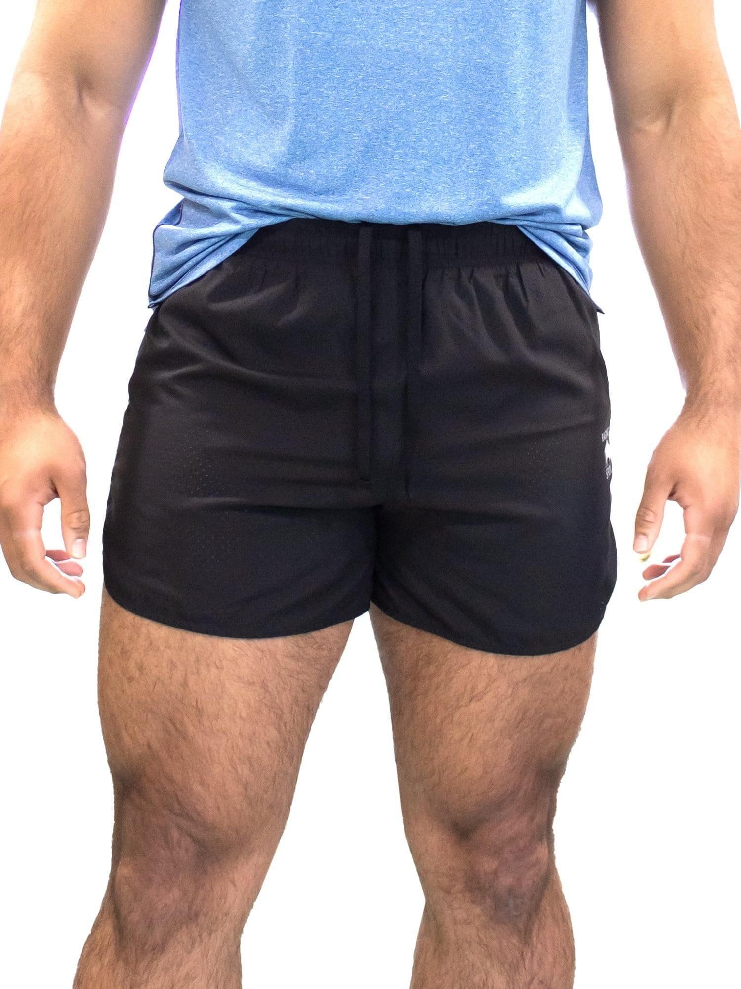 Raging Bull Men's Black Quick-Dry Performance Running Shorts