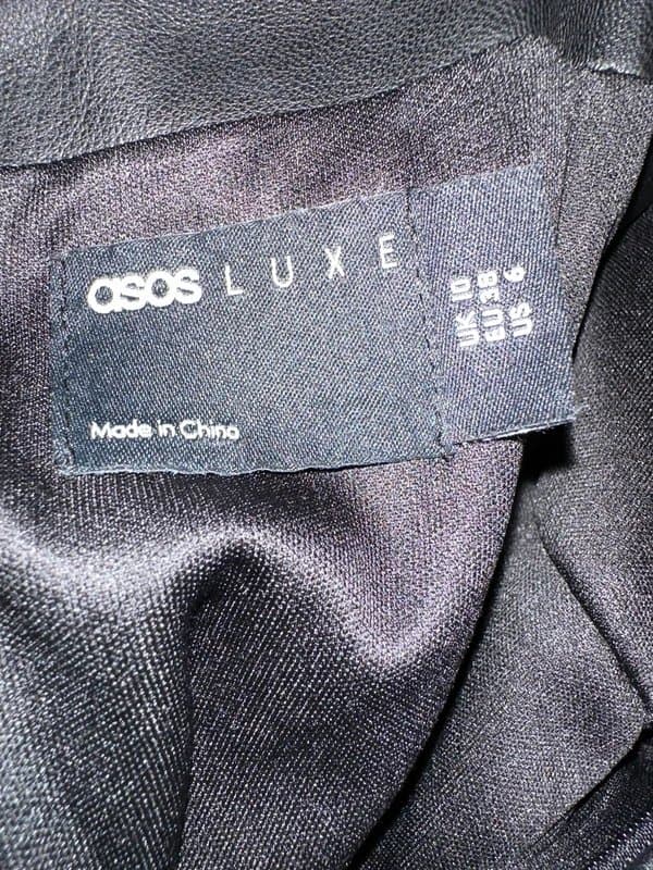 ASOS Asos Luxe pleather lace up back dress
