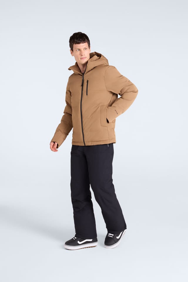 Animal Animal Men's 'Polar' Warm Waterproof Insulated Padded Puffer Winter Ski Jacket in Brown - 2