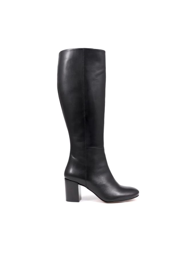Jones Bootmaker Jones Bootmaker Women's Neptune Medium Calf Fit Long Leather Boots in Black - 2