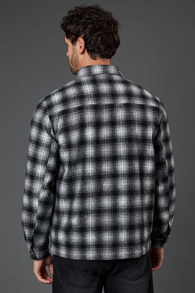 Burton Burton Men's Black Check Wool Look Jacket - 3