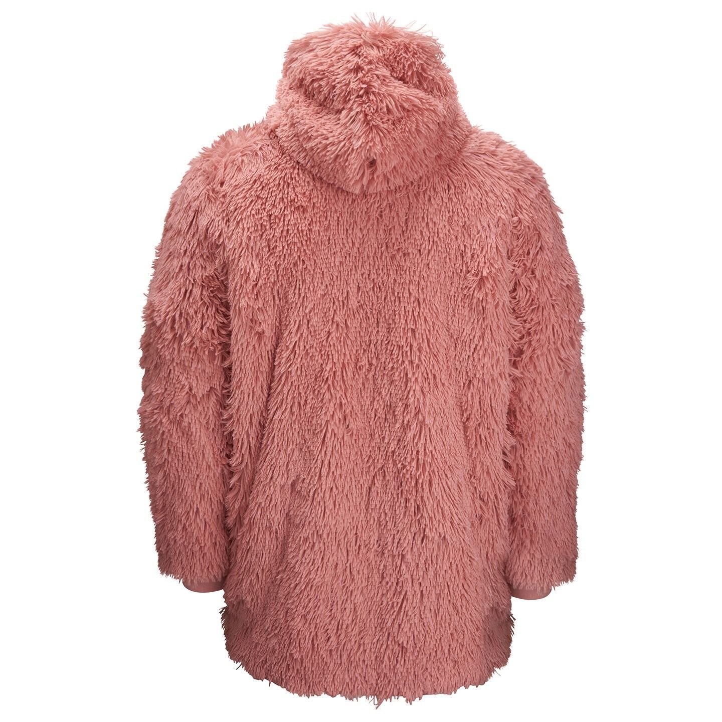 Ribbon Ribbon Men's Sherpa Reversible Oversized Hoodie in Pink - 2
