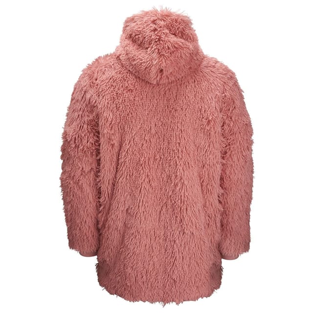 Ribbon Ribbon Men's Sherpa Reversible Oversized Hoodie in Pink - 2