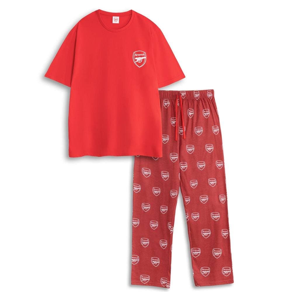 Show Me The Merch Show Me The Merch Men's Short Sleeve Long Leg Pyjama Set | Red | Official Merch