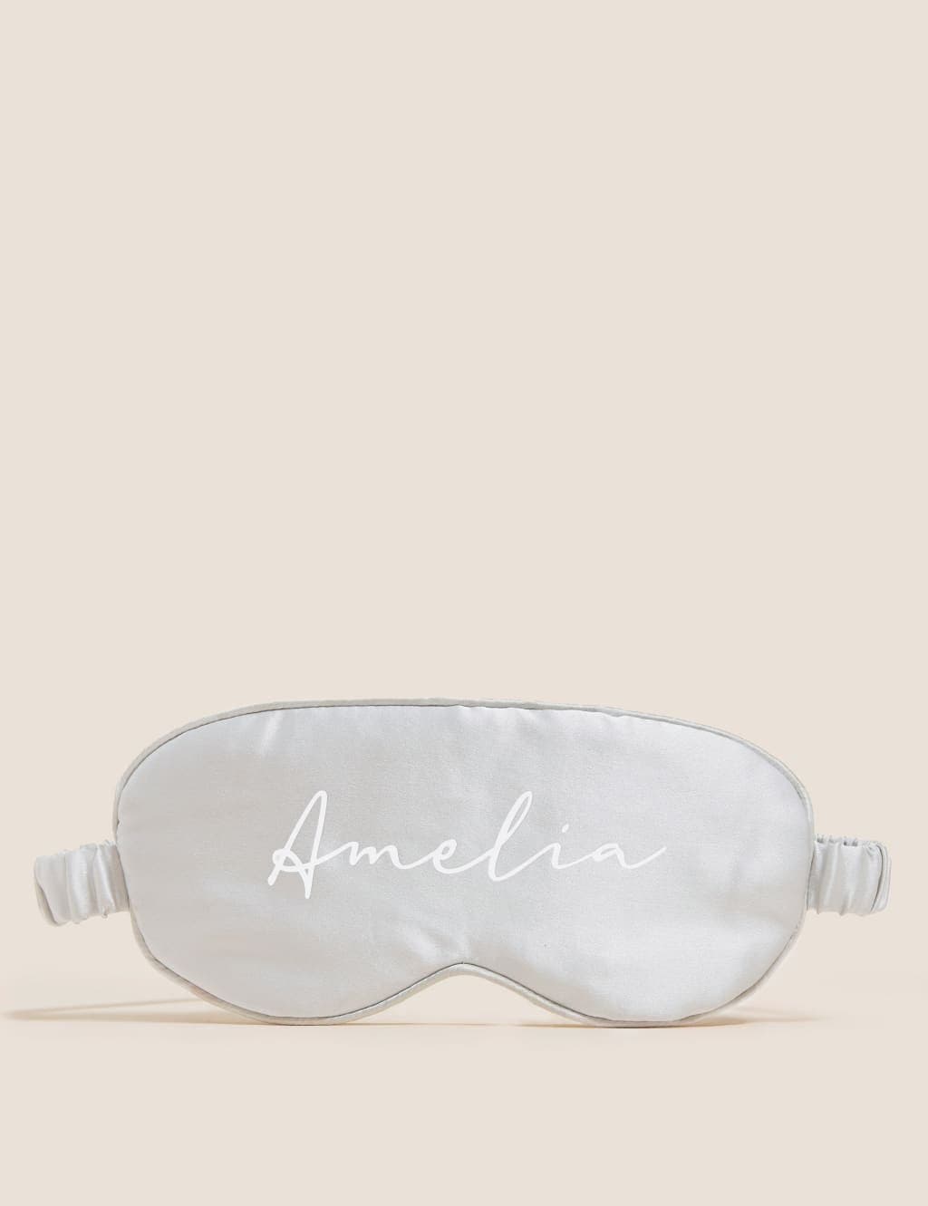 Marks & Spencer M&S Personalised Silk Eye Mask Light Grey