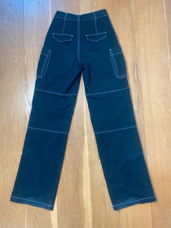 Bershka Black Cargos