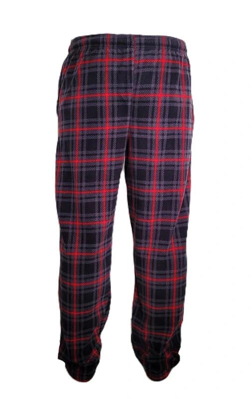 Beverly Hills Polo Club Beverly Hills Polo Club Men’s Small Plaid Fleece Pajama Pants Red Black 30x32