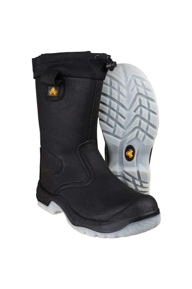 Amblers Amblers Men's Steel FS209 Safety Pull On Boots Riggers Safety in Black - 3