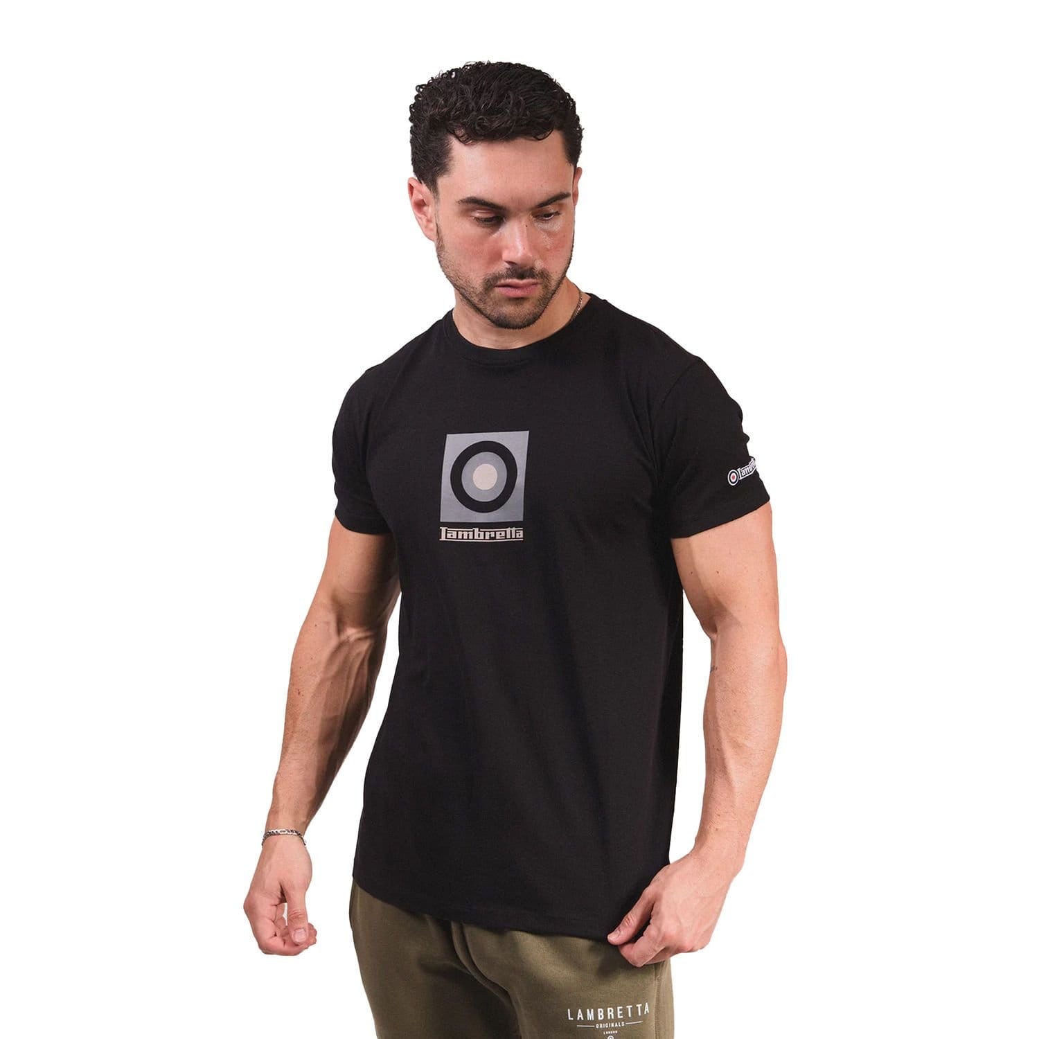 Lambretta Lambretta Men's Box Logo T-Shirt in Black - 4