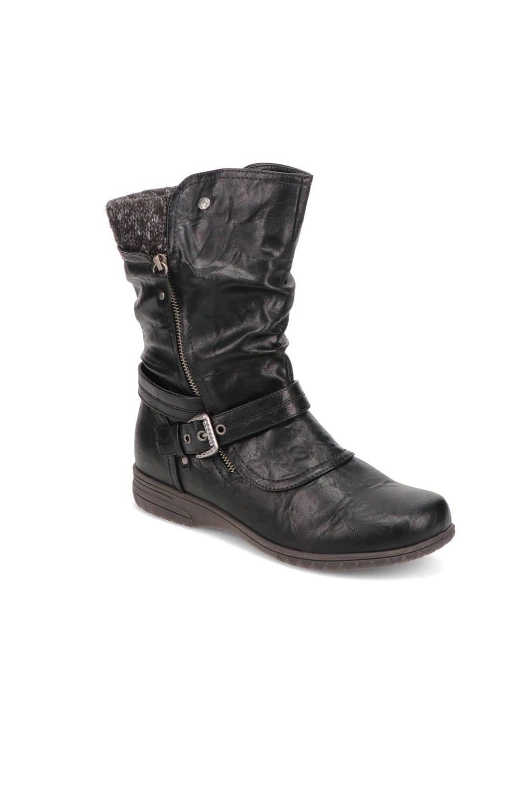Pavers Pavers Women's Slouch Calf Boots in Black