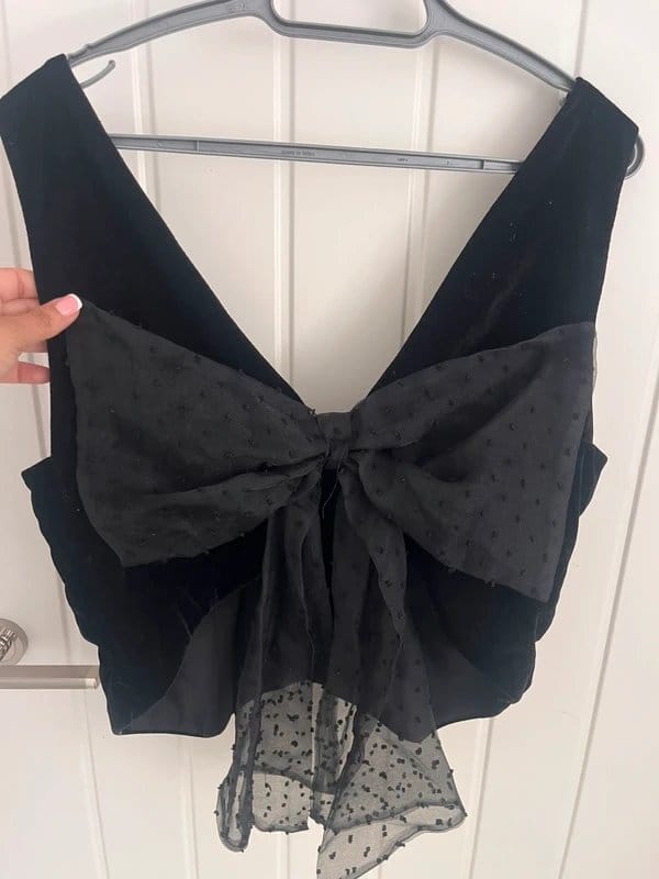 ASOS ASOS Luxe velvet waistcoat top - 1