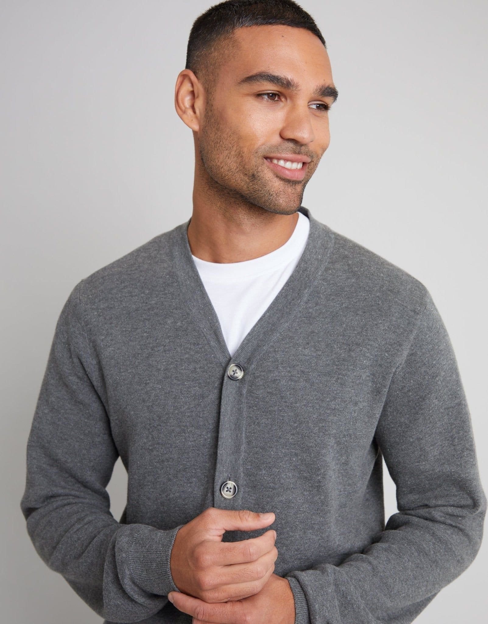 Threadbare threadbare Men's Knitted Cardigan in Grey - 4