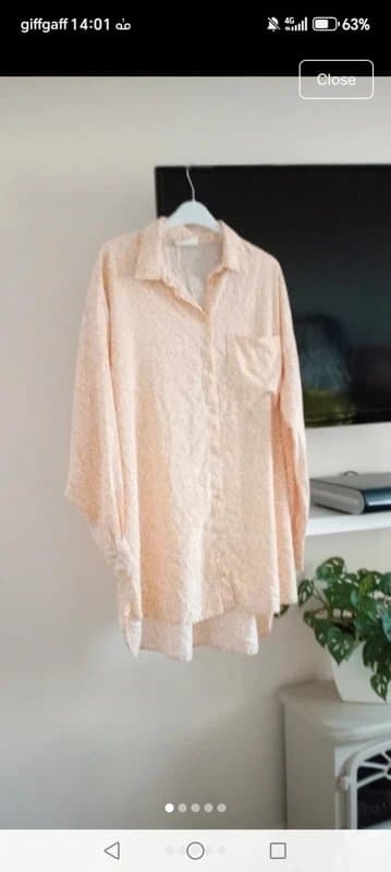 Monki Monki yellow Floral pattern long loose shirt light weight summer