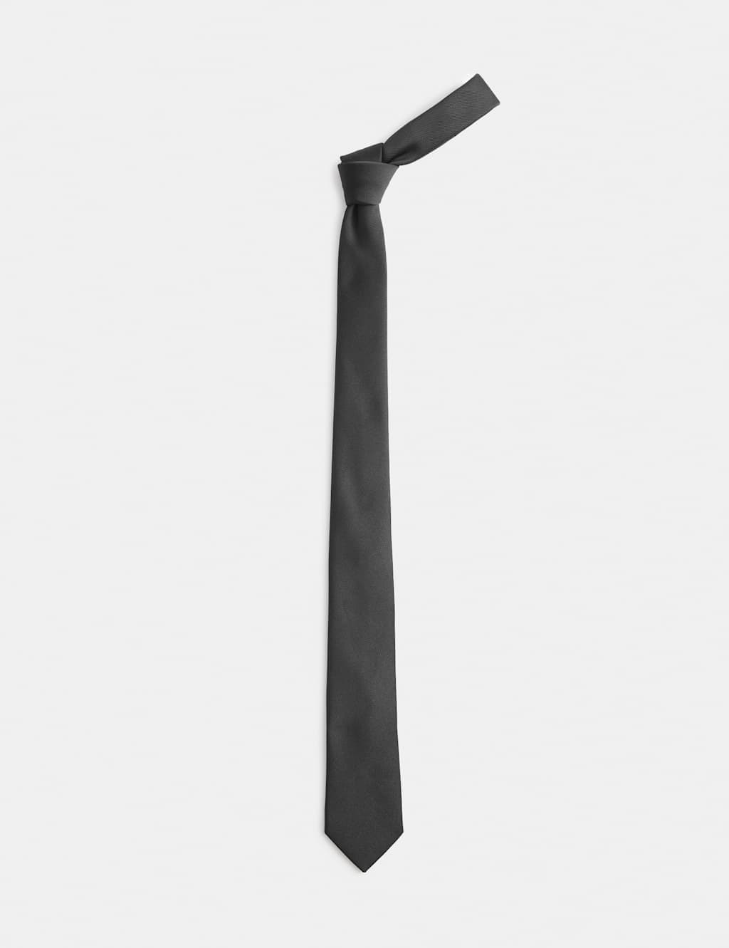 Marks & Spencer M&S Machine Washable Skinny Plain Tie Black