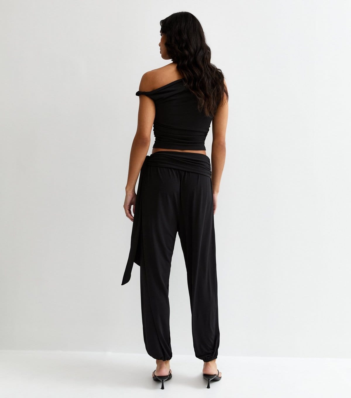 New Look Women's Black Tie Waist Tapered Trousers New Look - 4