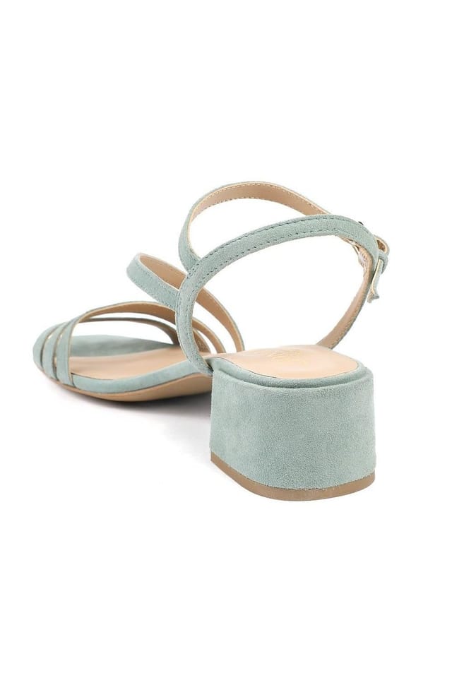 Jones Bootmaker Jones Bootmaker Women's Ginette2 Heeled Leather Sandals in Mint - 3