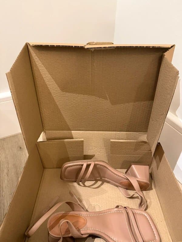 ASOS ASOS Design “Honeydew” mid block heel sandals in a gorgeous neutral stone/nude shade