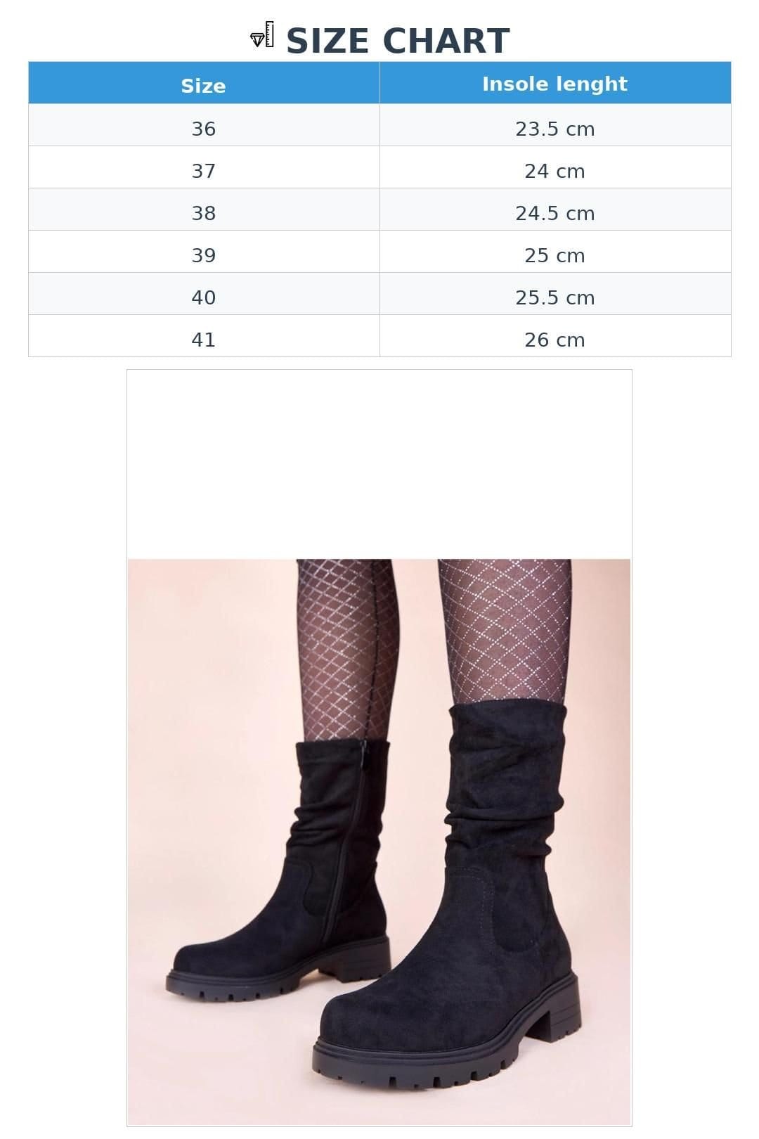 Love Lace Love Lace Women's Gemre Malha Ruching Platform Ankle Boots Flat Comfort Style in Black - 4