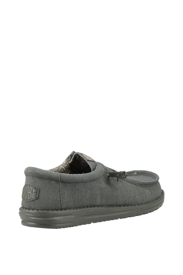 HEY DUDE Hey Dude Men's Wally Stretch Canvas Shoes in Green - 2