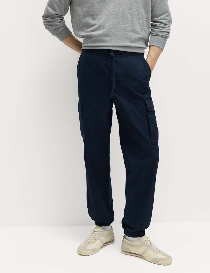 Marks & Spencer M&S Ripstop Cargo Trousers Navy - 1