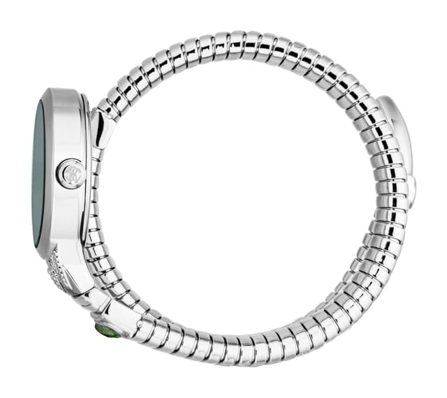 Roberto Cavalli Roberto Cavalli Women's Snake Stainless Steel Black Dial Watch in Silver - 3