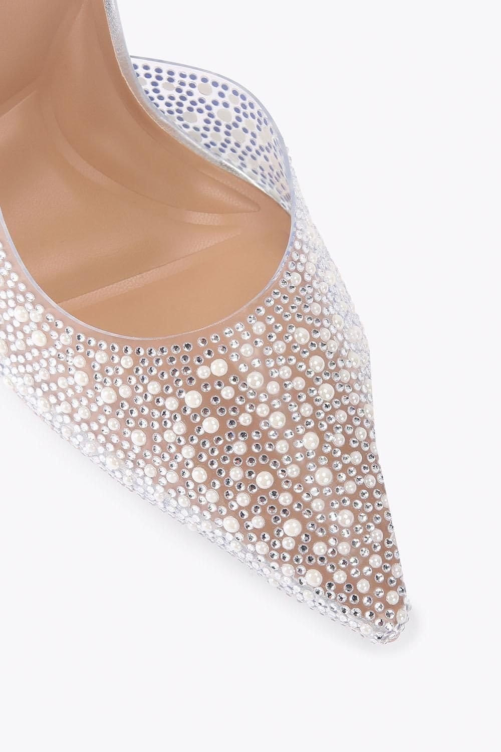Carvela Carvela Women's 'Positano Vinyl Court' Heels in Silver - 4
