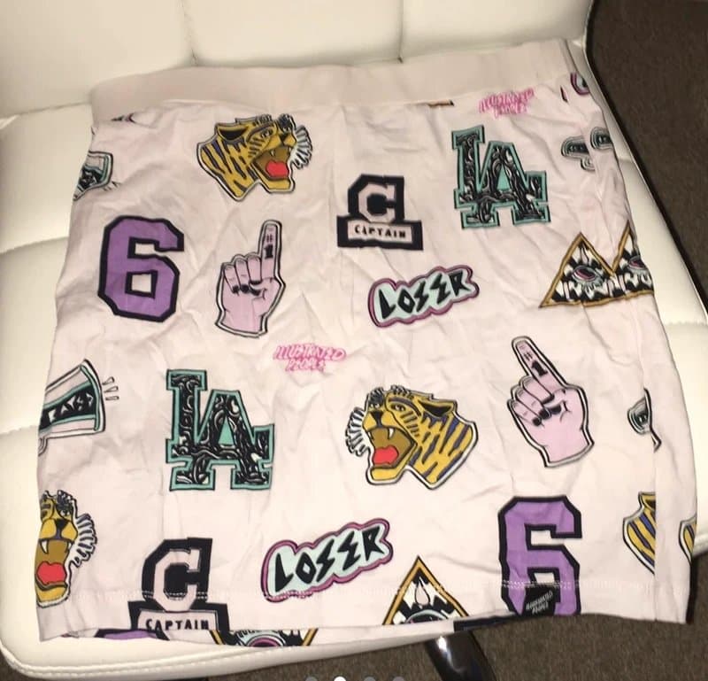 Illustrated People Illustrated people graphic mini pencil skirt