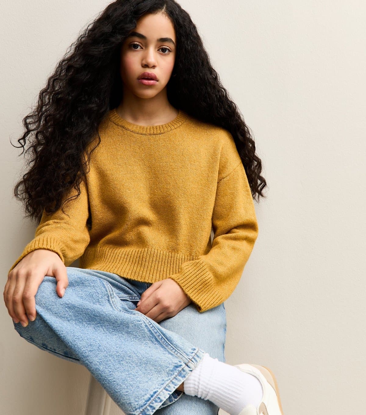 New Look Girls' Dark Yellow Midweight Knit Jumper New Look