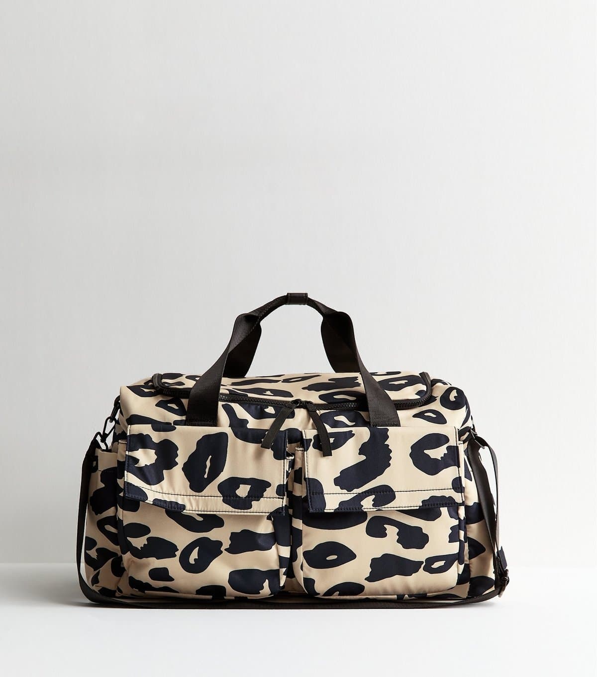 New Look Brown and Black Leopard Print Weekend Bag New Look