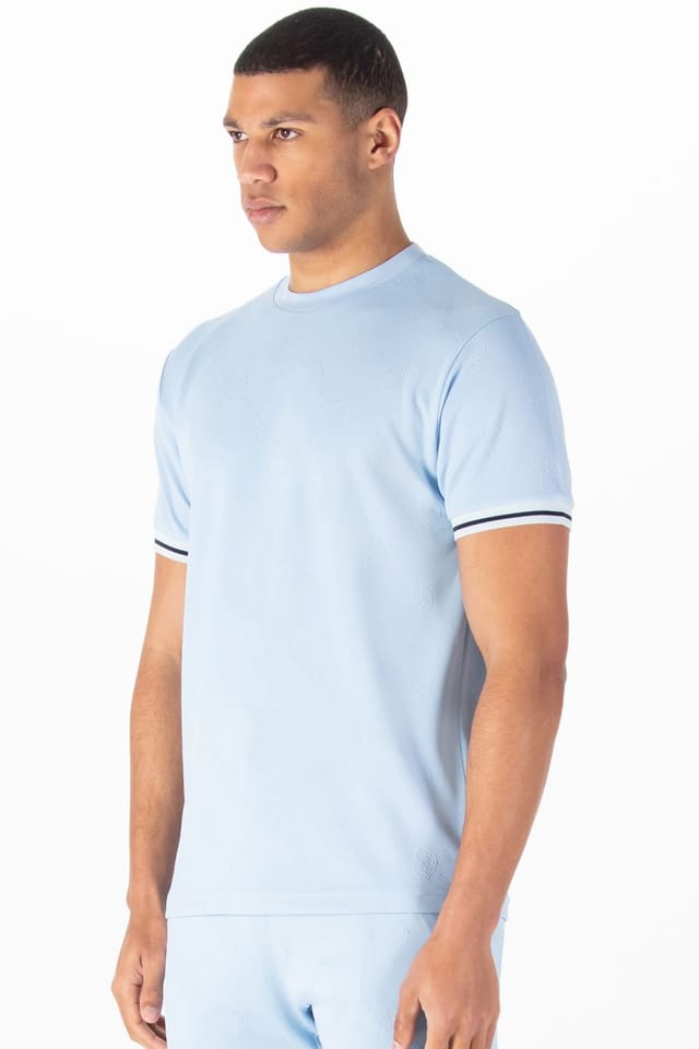 Luke 1977 Luke 1977 Men's Arriba Textured T-shirt in Blue - 3