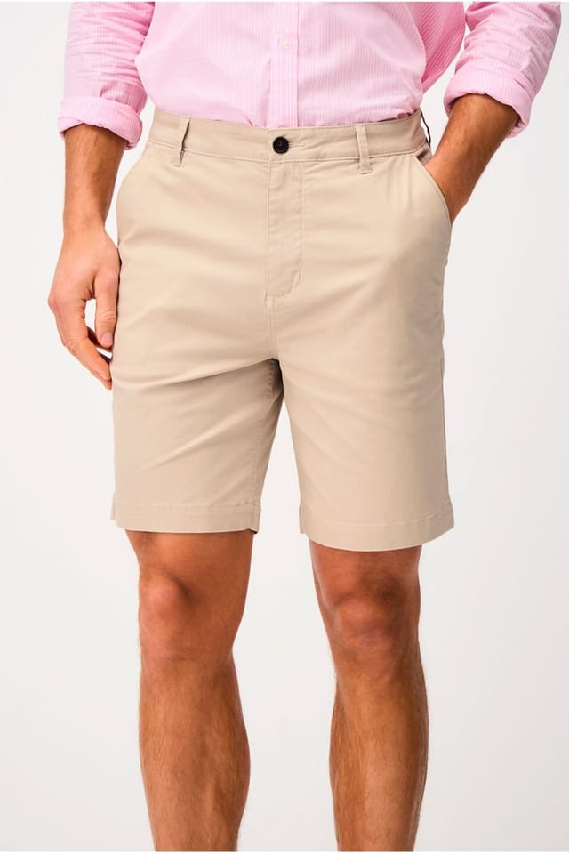 Crew Clothing Crew Clothing Men's Bermuda Chino Stretch Shorts Stone - 2