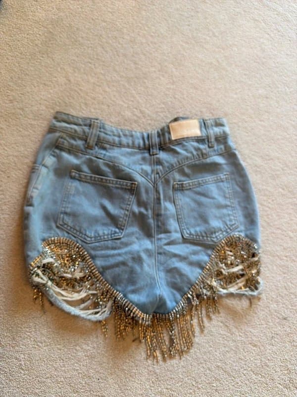 ASOS ASOS Luxe sparkle fringe shorts
