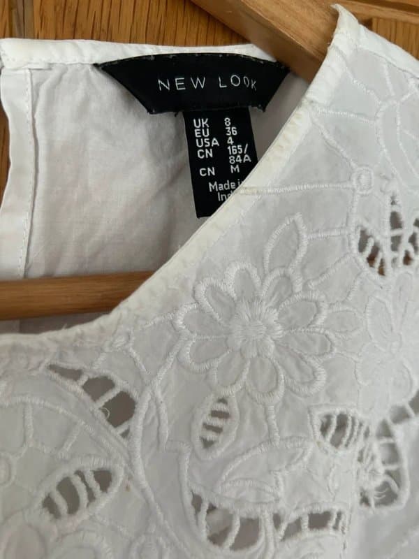 New Look Newlook white embroidered top