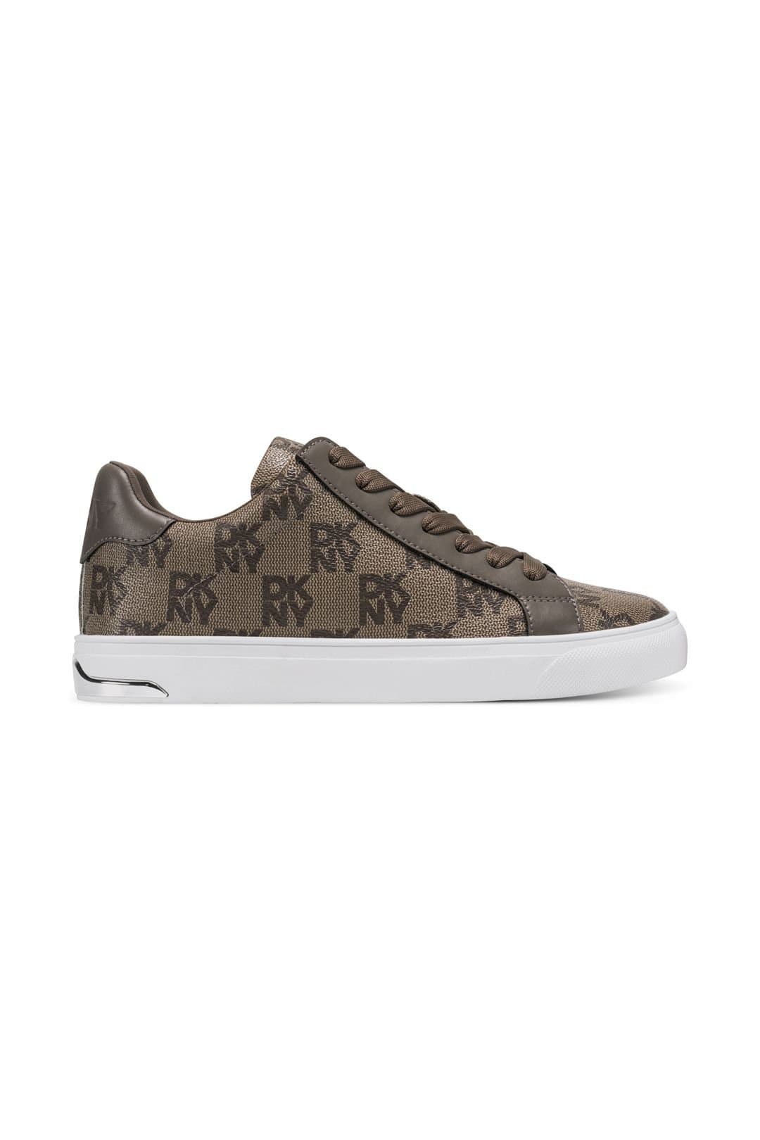 DKNY DKNY Women's Ariselle - Lace Up Sneaker 30Mm Chino Logo in Brown