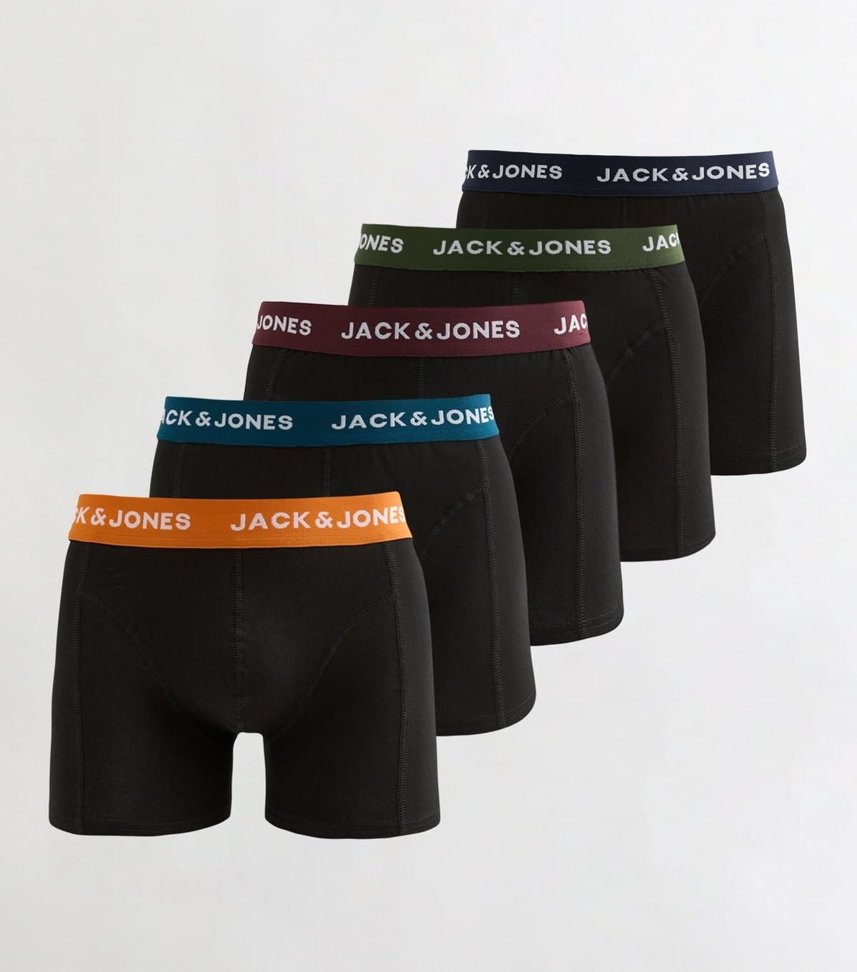 jack & jones Men's Black Pack of 5 Boxer Trunks Jack & Jones New Look