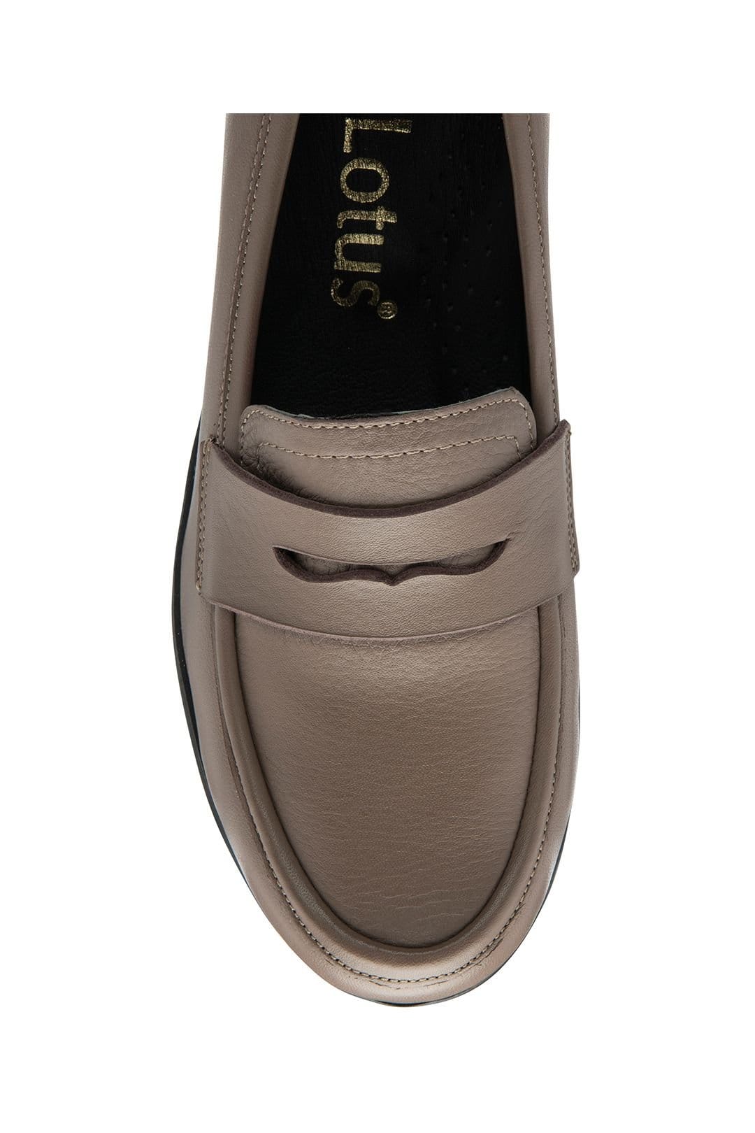 Lotus Lotus Women's 'Detroit' Leather Wedge Shoes in Grey - 4