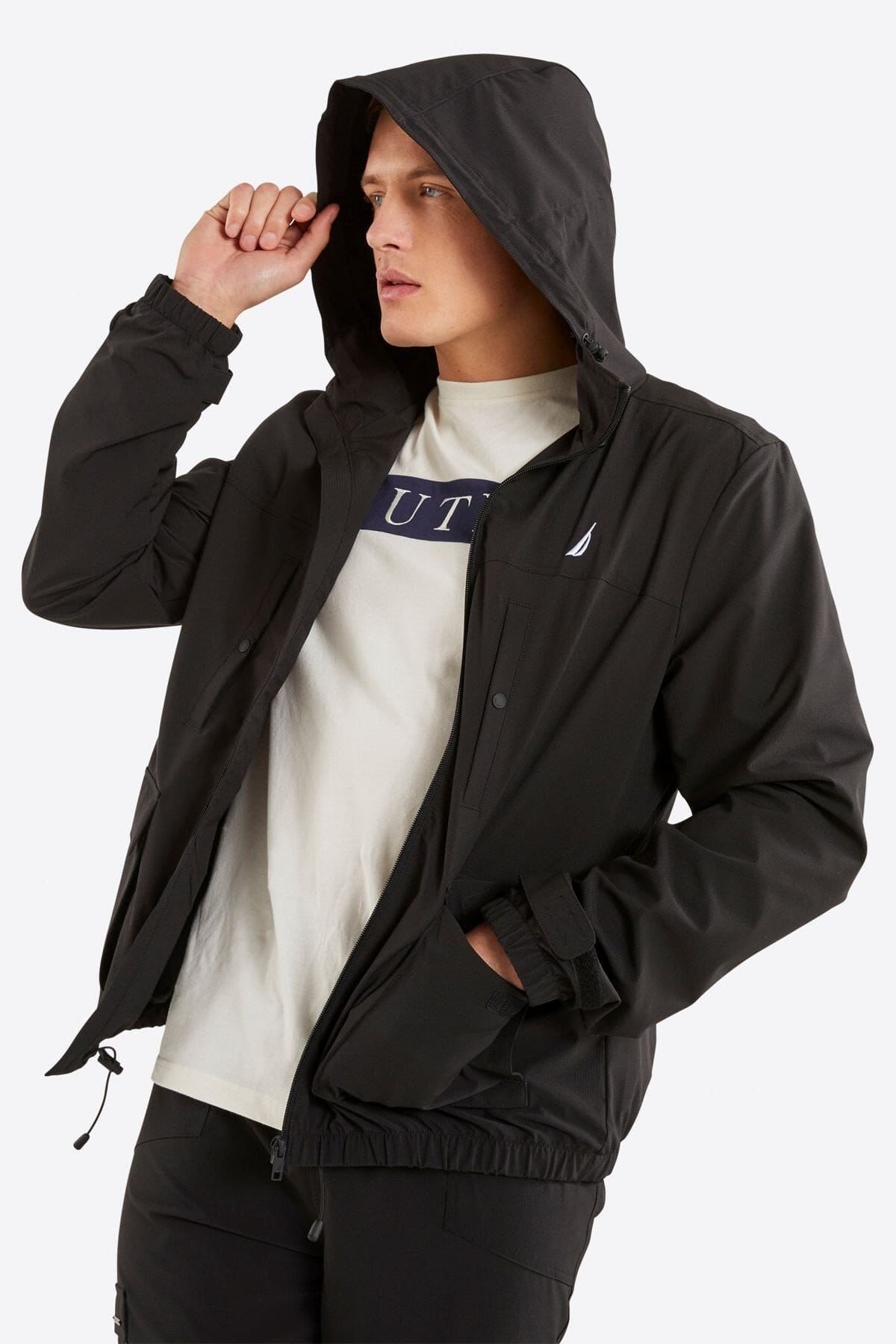 Nautica Men's 'Jace' Full Zip Jacket In Black