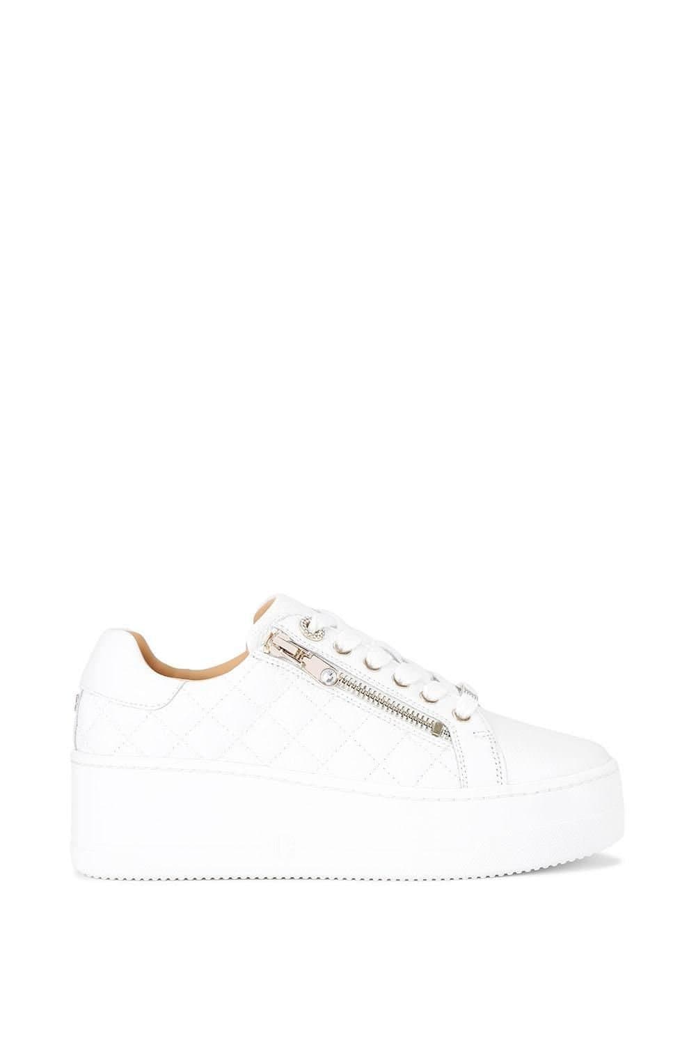 Carvela Carvela Women's 'Connected Zip' Leather Trainers in White