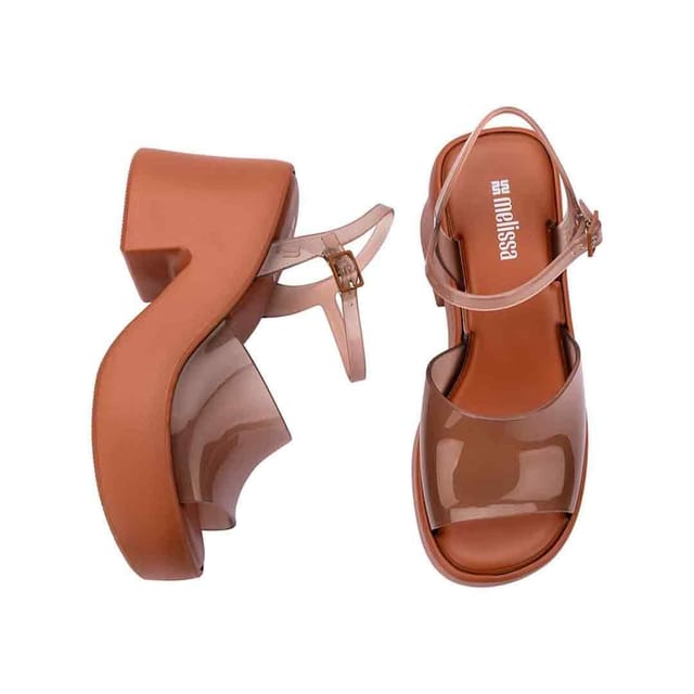 Melissa Shoes Melissa Shoes Women's Lina Jelly Platform Heels in Brown - 3